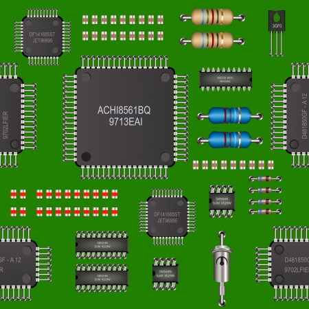 computer board seamless patternのイラスト素材