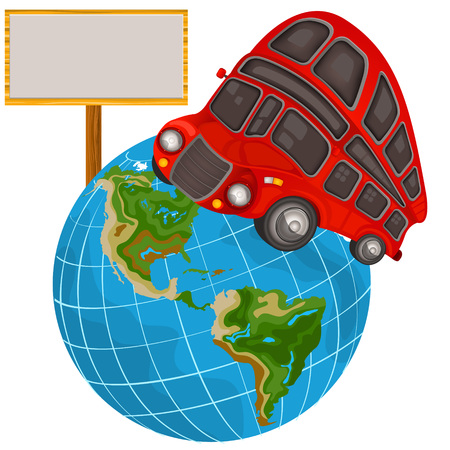 Vector illustration of a double decker bus travel iconのイラスト素材