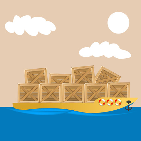 transport boatのイラスト素材