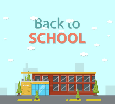 Modern School building.のイラスト素材