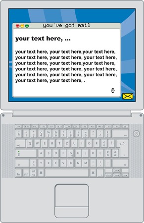 laptop with place for your textのイラスト素材