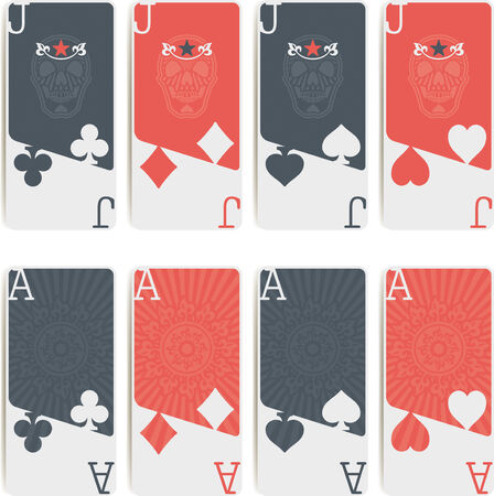  Poker symbols isolated on white backgroundのイラスト素材