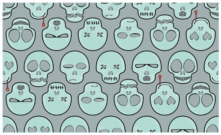 Pattern with skullsのイラスト素材