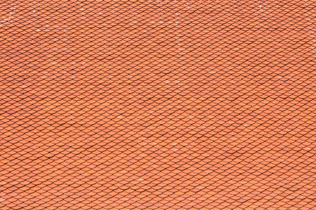 The old tile roof of Buddhist temple