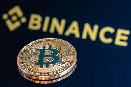 Kazan, Russia - May 17, 2021: Binance is a cryptocurrency exchange that provides a platform for...