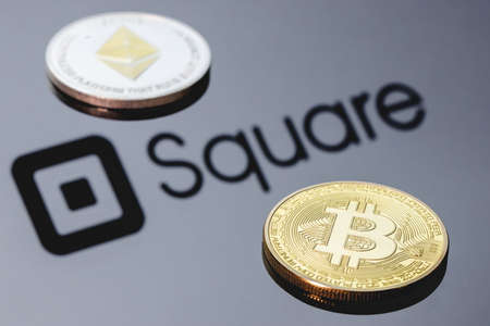 Kazan, Russia - May 30, 2021: Square, Inc. is a technology company that develops solutions for...