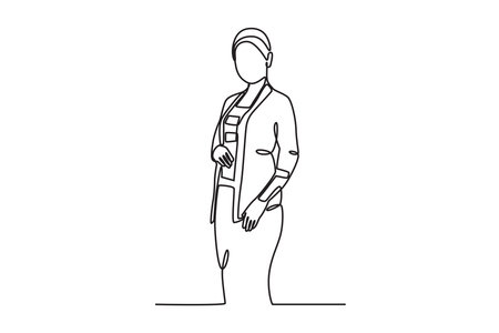 Typical Mining Kabau clothes. Tradition one-line drawingのイラスト素材