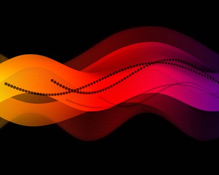 multicolored abstraction isolated on black background illustrationの写真素材