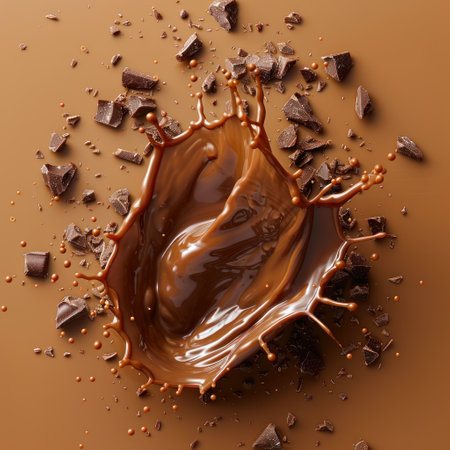 Photo of a chocolate cream wavesの素材