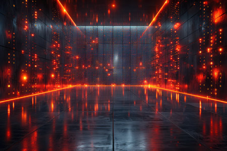Technology digital background neon lights