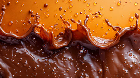 Photo of a chocolate cream wavesの素材