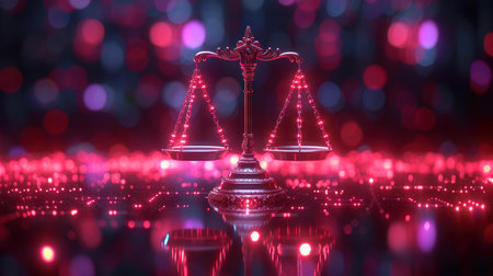 Technology digital background neon lightsの素材