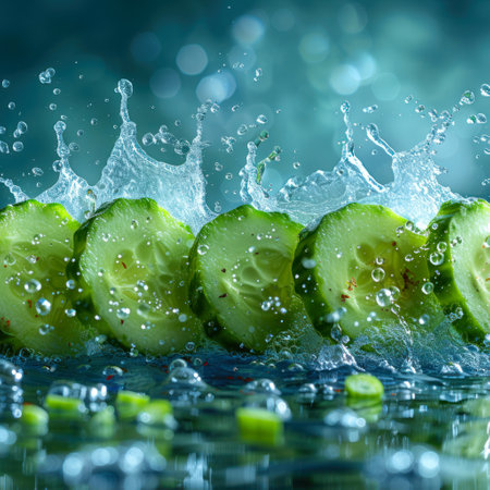 Photo of a fresh cucumberの素材