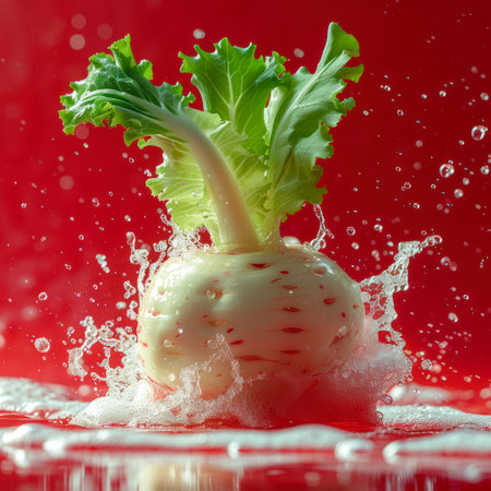 Photo of a fresh turnipの素材