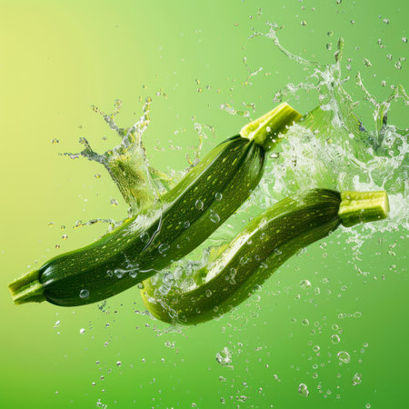 Photo of a fresh zucchiniの素材