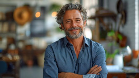 Photo portrait of a smiley businessmanの素材