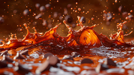 Photo of a chocolate cream wavesの素材