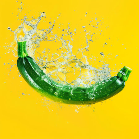 Photo of a fresh zucchiniの素材