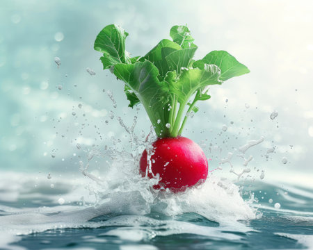 Photo of a fresh radishの素材