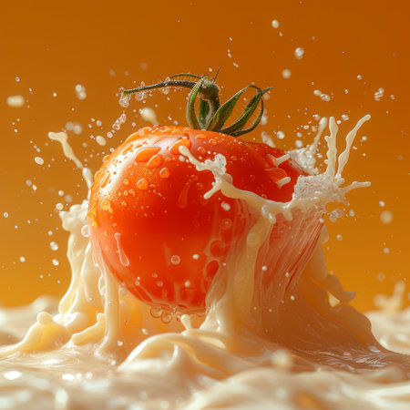 Photo of a fresh tomatoの素材