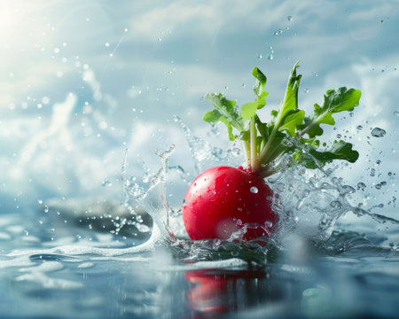 Photo of a fresh radishの素材