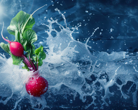 Photo of a fresh radishの素材