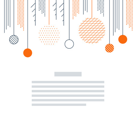 Elegant Christmas and New Year card templateのイラスト素材