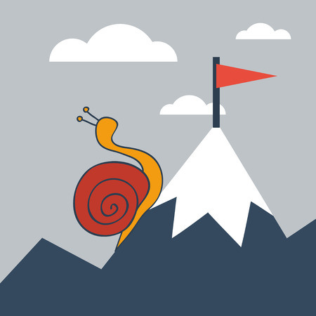 Reaching a goalのイラスト素材