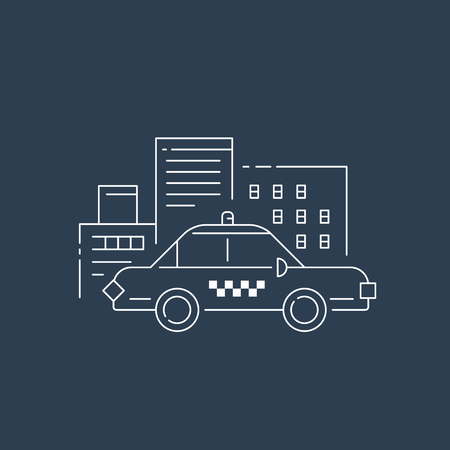 City taxi serviceのイラスト素材