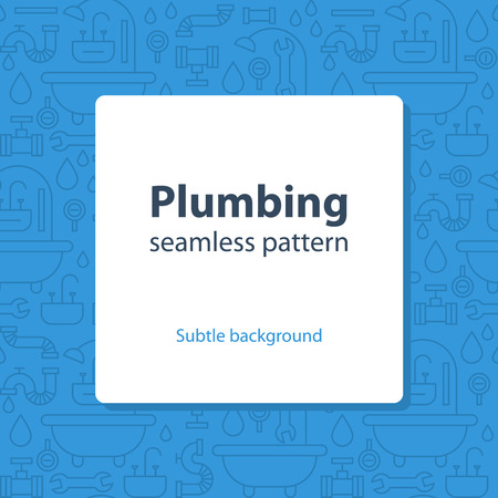 Seamless pattern, plumbing themeのイラスト素材