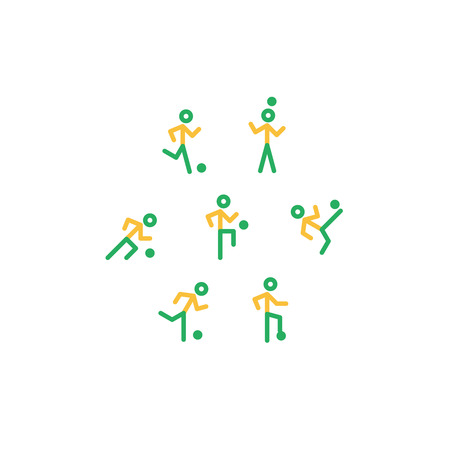 Brazil football players small pictogramのイラスト素材