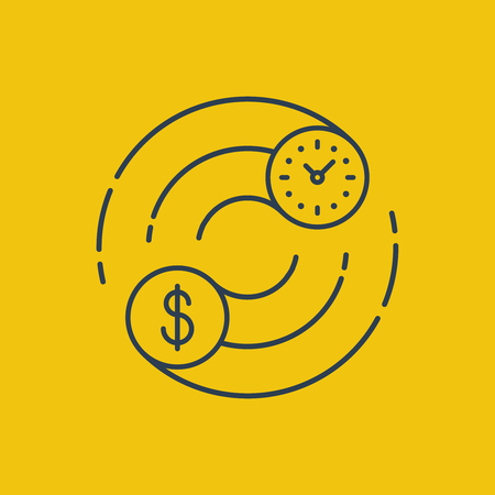 Time is money concept. Internship, savings account, future investments.のイラスト素材