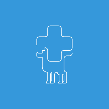 Vet clinic sign. Pet health insurance.のイラスト素材