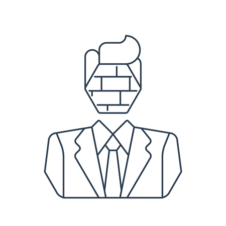 Difficult customer. Dead end in negotiation.のイラスト素材