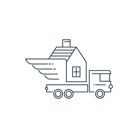 Move house service. Relocation property,のイラスト素材