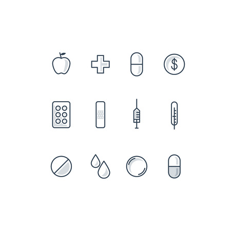 Medical iconsのイラスト素材