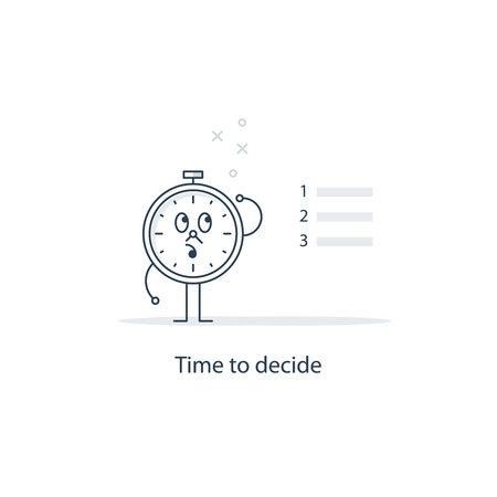 Time to decideのイラスト素材
