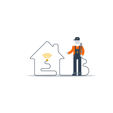 Internet connection support teamのイラスト素材