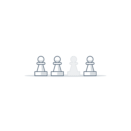 Missing piece, vacant place, recruitment concept illustrationのイラスト素材
