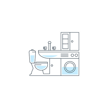 Plumbing service , pipes connection, water repair works, facility installmentのイラスト素材
