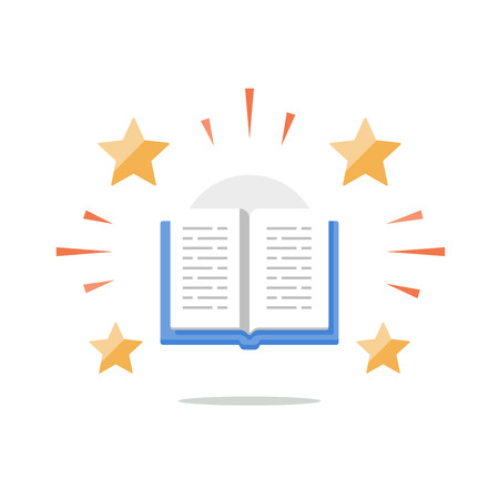 Learn to read books, storytelling concept, publicity event, vector flat illustrationのイラスト素材