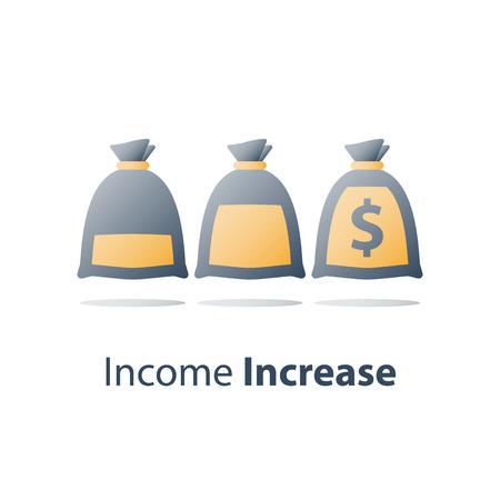Long term investment strategy, financial value steady growth, asset allocation, stock market future income, revenue increase, mutual fund interest rate, more money saving, fund raising conceptのイラスト素材