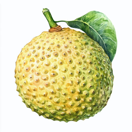 Bergamot fruit. Hand drawn watercolor illustration isolated on white background