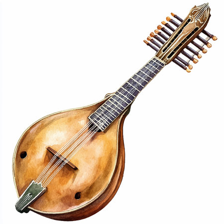 Musical instrument - balalaika. Isolated on white backgroundのイラスト素材