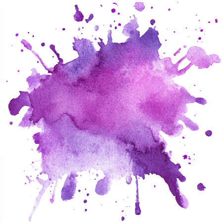Abstract purple watercolor brush strokes painted background. Texture paper. Vector illustration.のイラスト素材