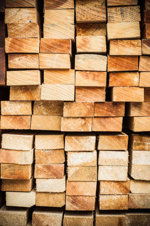 Pile of Wood Stored in stockの写真素材