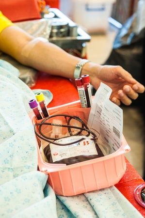 Finishing blood donater のeditorial素材