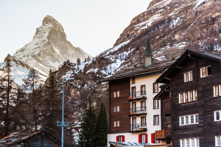 Matterhorn View from City Zermattのeditorial素材