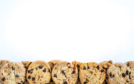 Cookie line on white の写真素材