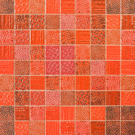 Red pattern tileの写真素材
